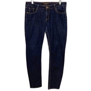 South Pole Dark Wash Embroidered Pocket Tapered Leg Jeans Size 11